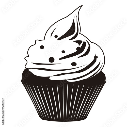 Cute  cupcake illustration