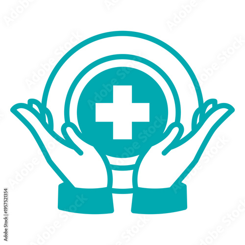 Hand care cross symbol