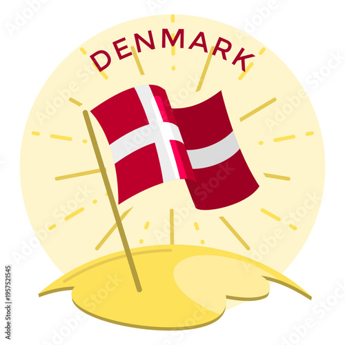 Denmark shinning flag