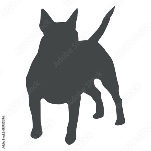 Dog silhouette boxer