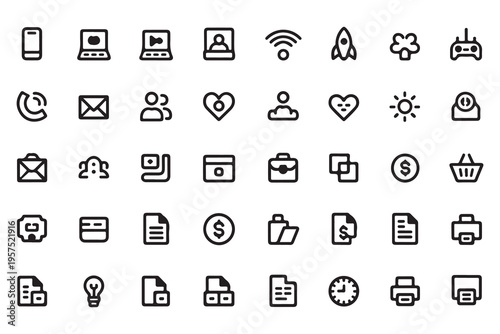 Business and General Purpose UI Outline Icon Collection