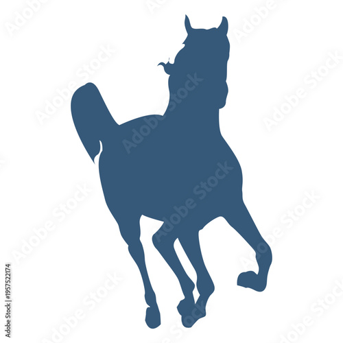 Horse turning silhouette