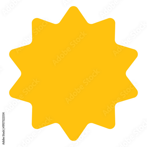 Sun filled round beams icon