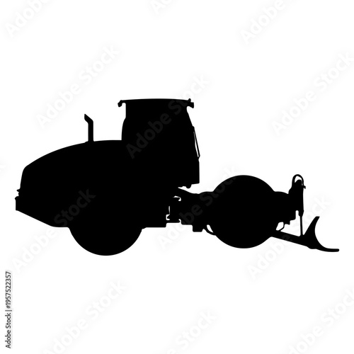Soil compactor silhouette