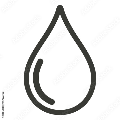 Waterdrop rounded glimpse stroke