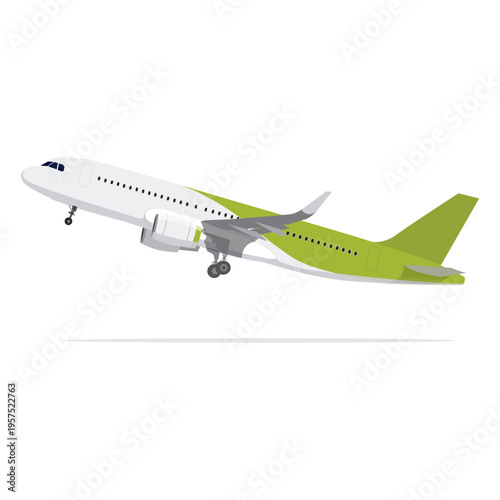 Airplane lifting off