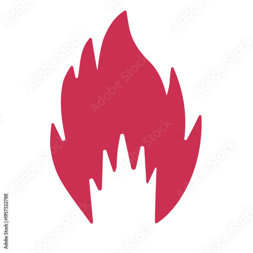 Burning fire silhouette