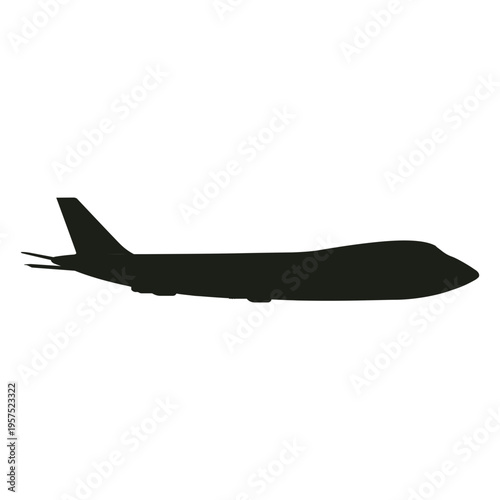 Airplane silhouette side view