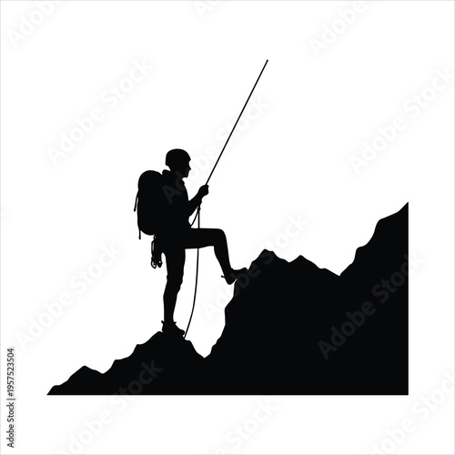rock climber silhouette