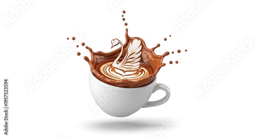 Chocolate Splash in Coffee Cup