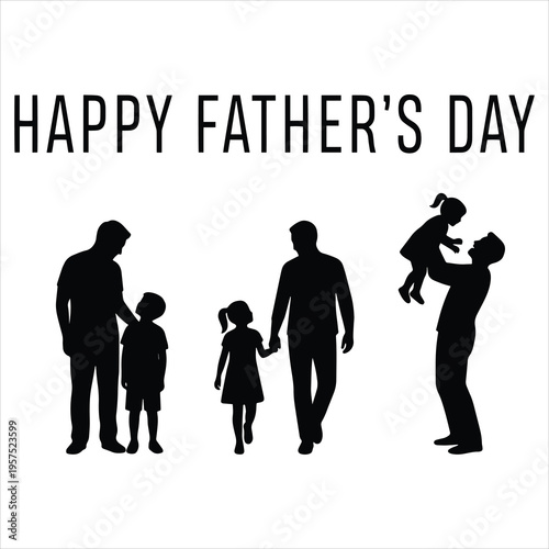 silhouette of a fathers day