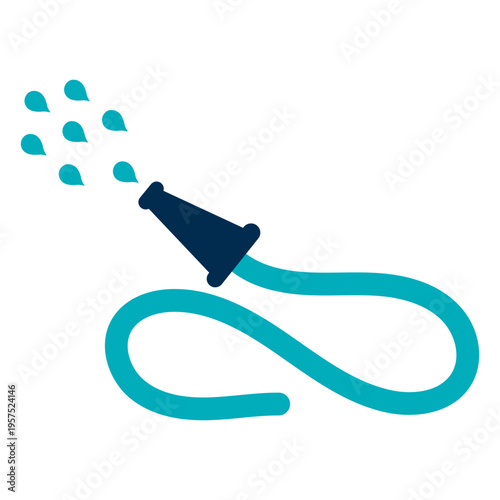 Hose with water splashes
