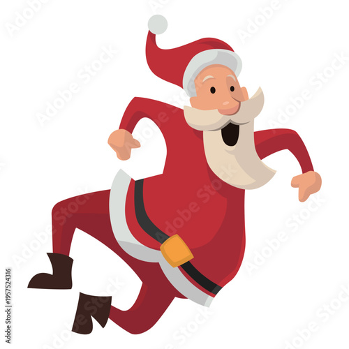 Santa clicking heels cartoon