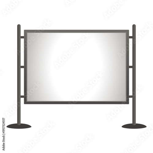 Blank outdoor bulletin board