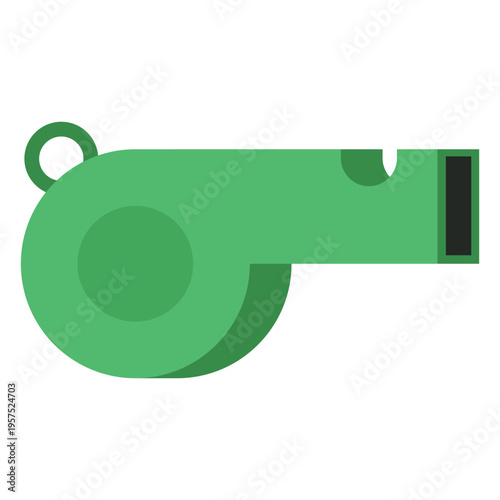Green referee whistle icon