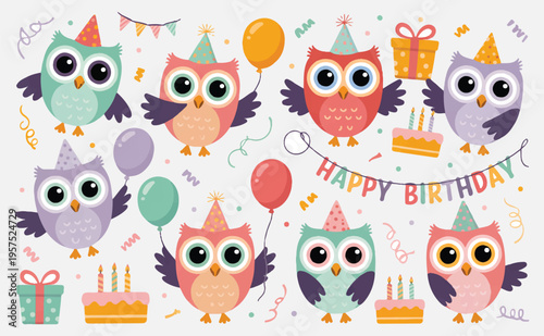  Whimsical owls celebrate a birthday