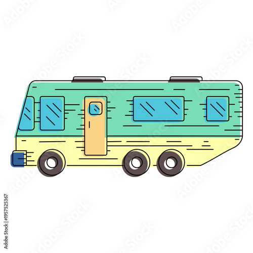 Campervan vehicle illustration