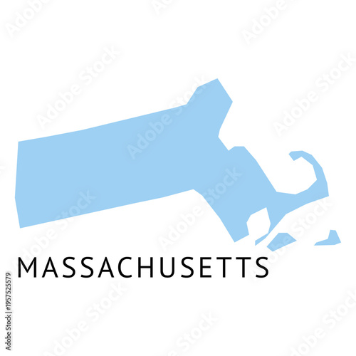 Massachusetts state plain map