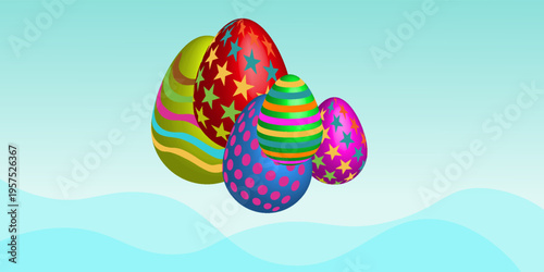 Digitally generated Various easter greetings vector