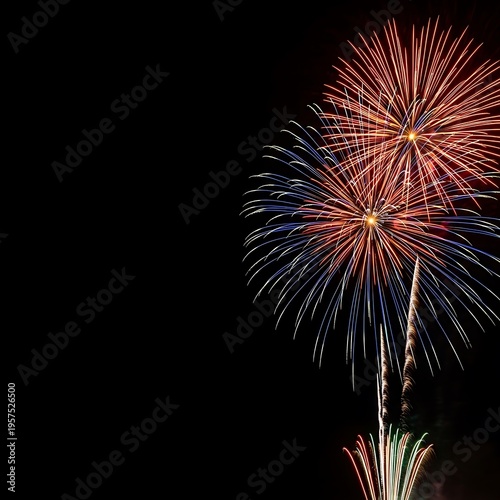 A colorful fireworks display in the night sky