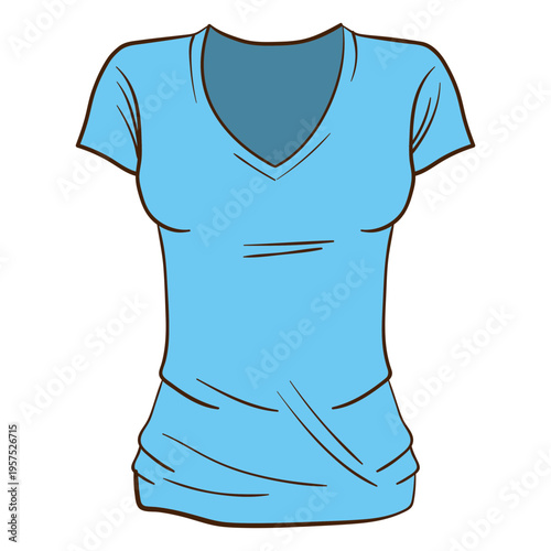 Blue women t shirt cartoon