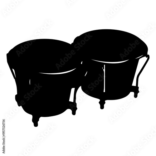 Bongos musical instrument silhouette