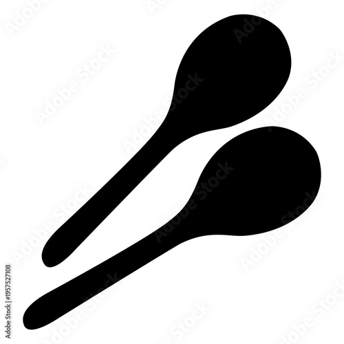 Maracas musical instrument silhouette
