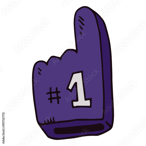 Basketball foam finger cartoon