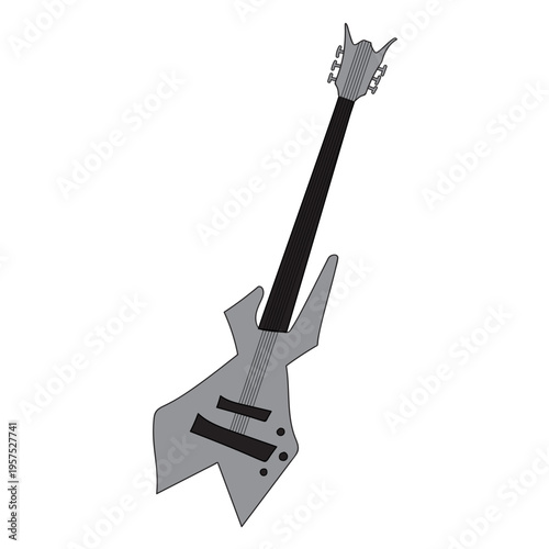 Bass guitar musical instrument doodle