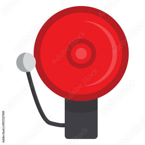 Firefighter alarm bell illustration