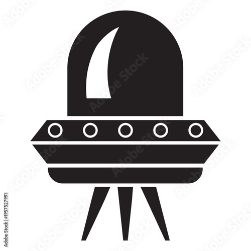 Flying saucer flat icon