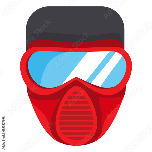Firefighter mask illustration