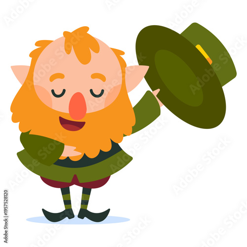 Leprechaun hat down cartoon
