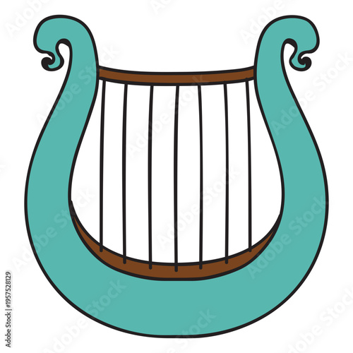 Lyre musical instrument doodle