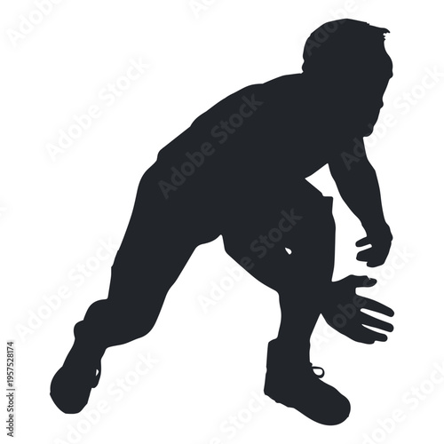 Man wrestler silhouette
