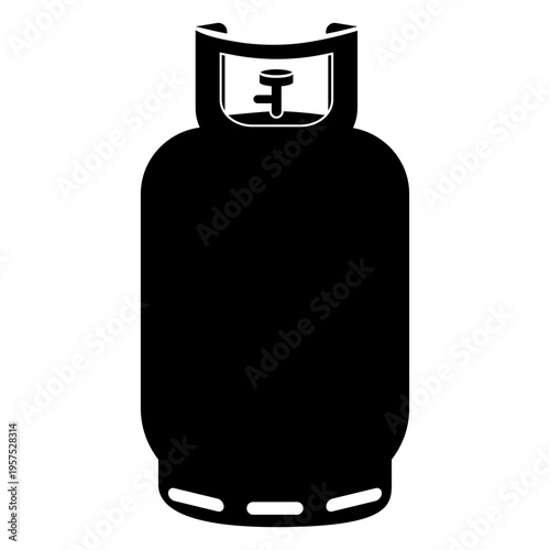 Propane gas cylinder silhouette
