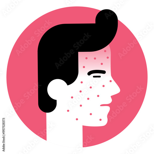 Skin rash sickness symptom icon
