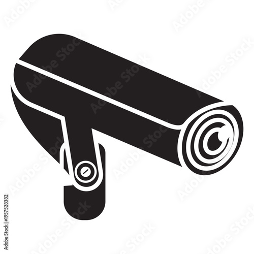 Security video camera flat icon