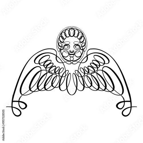 Angel swirl ornament