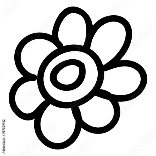 Flower head hippie doodle