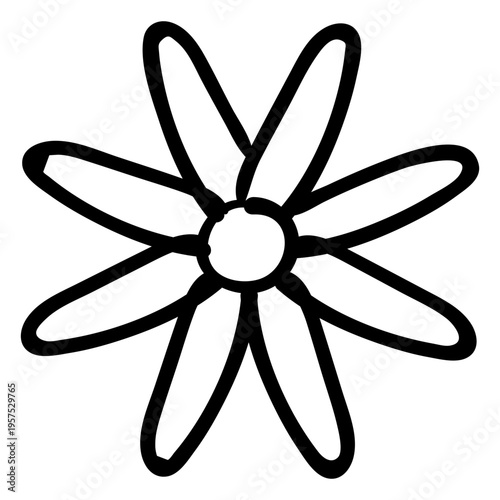 Flower hippie doodle