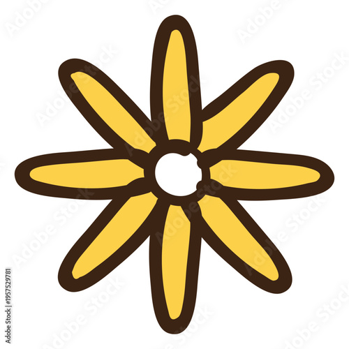 Hand drown flower doodle