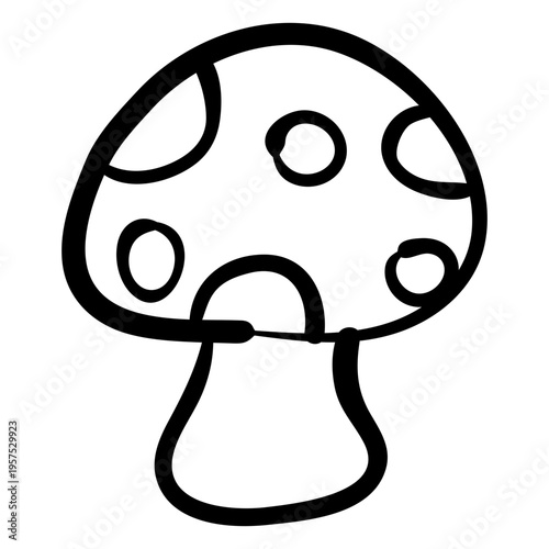Mushroom hippie doodle