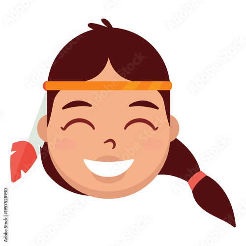 Native american woman head