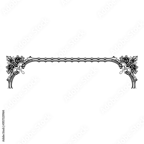 Ornamental corners frame top