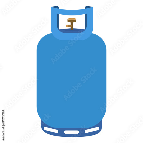 Blue propane gas tank illustration