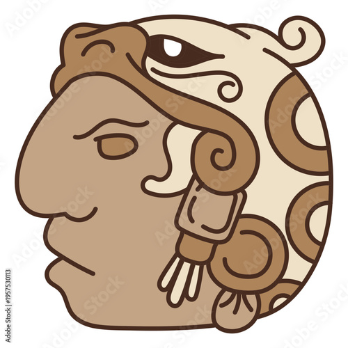 Native american aztec mask