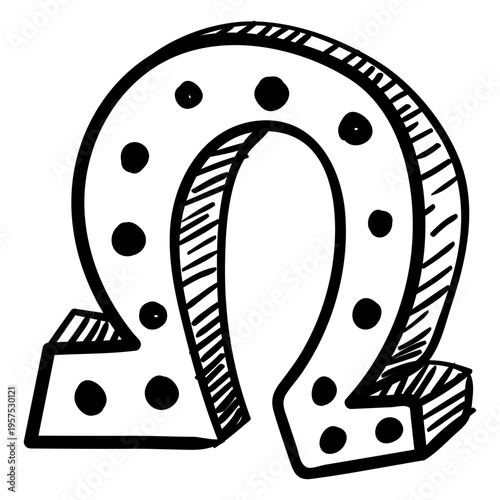 Horseshoe talisman doodle