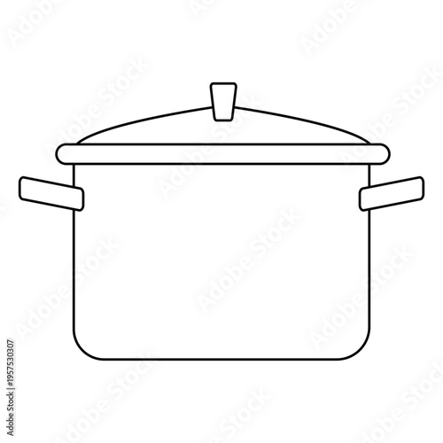 Cooking pot stroke icon