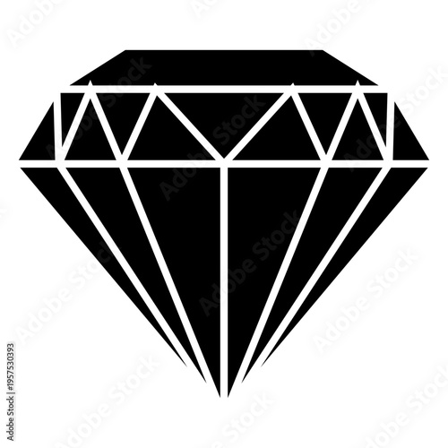 Diamond stone black icon